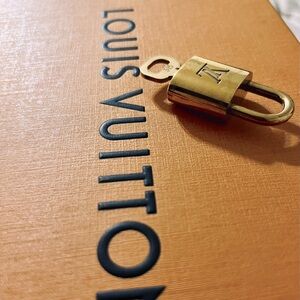 Authentic Louis Vuitton Padlock- Gold Lock & Key